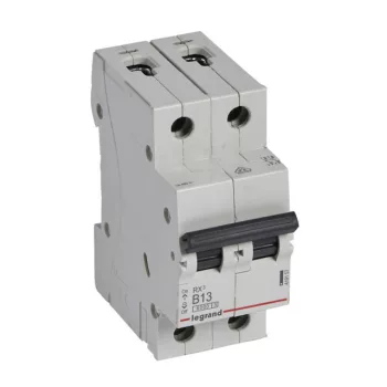   Legrand, RX3, 419157, Kismegszakító 2P,13A, B karakterisztika, 6 kA, RX3 (Legrand 419157)