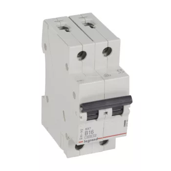   Legrand, RX3, 419158, Kismegszakító 2P,16A, B karakterisztika, 6 kA, RX3 (Legrand 419158)
