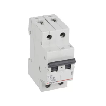   Legrand, RX3, 419159, Kismegszakító 2P,20A, B karakterisztika, 6 kA, RX3 (Legrand 419159)