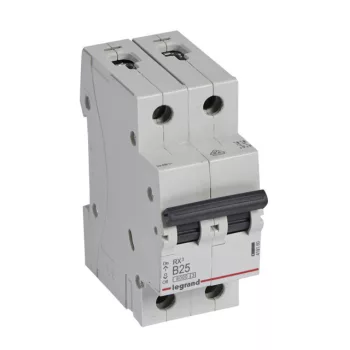   Legrand, RX3, 419160, Kismegszakító 2P,25A, B karakterisztika, 6 kA, RX3 (Legrand 419160)