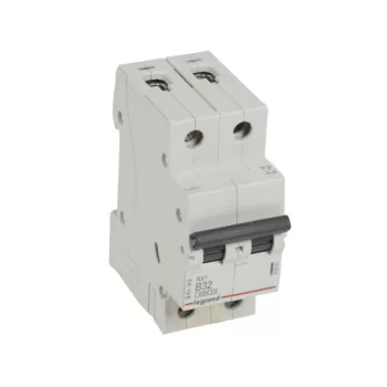   Legrand, RX3, 419161, Kismegszakító 2P,32A, B karakterisztika, 6 kA, RX3 (Legrand 419161)