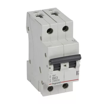   Legrand, RX3, 419164, Kismegszakító 2P,63A, B karakterisztika, 6 kA, RX3 (Legrand 419164)