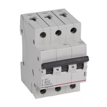   Legrand, RX3, 419167, Kismegszakító 3P,10A, B karakterisztika, 6 kA, RX3 (Legrand 419167)