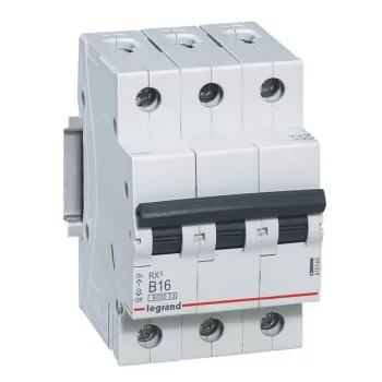   Legrand, RX3, 419169, Kismegszakító 3P,16A, B karakterisztika, 6 kA, RX3 (Legrand 419169)