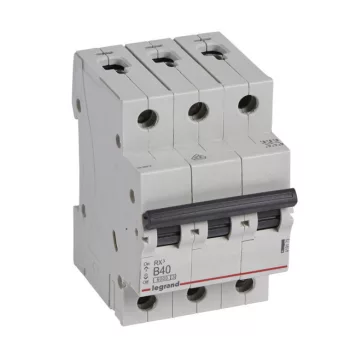   Legrand, RX3, 419173, Kismegszakító 3P,40A, B karakterisztika, 6 kA, RX3 (Legrand 419173)