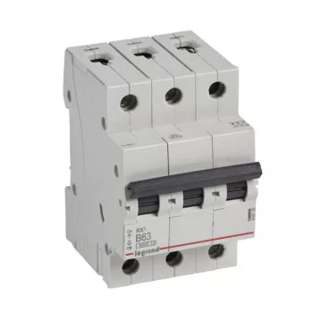   Legrand, RX3, 419175, Kismegszakító 3P,63A, B karakterisztika, 6 kA, RX3 (Legrand 419175)