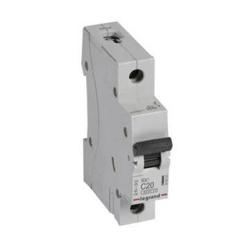   Legrand, RX3, 419203, Kismegszakító 1P,20A, C karakterisztika, 6 kA, RX3 (Legrand 419203)