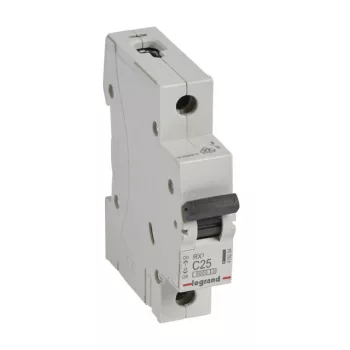  Legrand, RX3, 419204, Kismegszakító 1P,25A, C karakterisztika, 6 kA, RX3 (Legrand 419204)