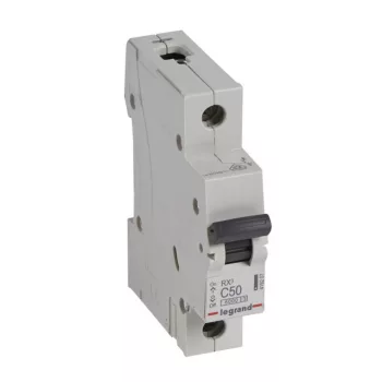   Legrand, RX3, 419207, Kismegszakító 1P,50A, C karakterisztika, 6 kA, RX3 (Legrand 419207)