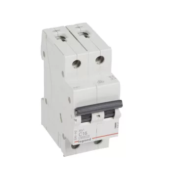   Legrand, RX3, 419224, Kismegszakító 2P,16A, C karakterisztika, 6 kA, RX3 (Legrand 419224)