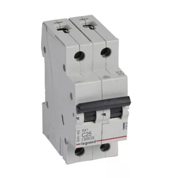   Legrand, RX3, 419226, Kismegszakító 2P,25A, C karakterisztika, 6 kA, RX3 (Legrand 419226)