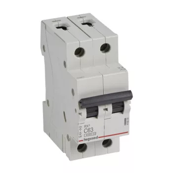   Legrand, RX3, 419230, Kismegszakító 2P,63A, C karakterisztika, 6 kA, RX3 (Legrand 419230)
