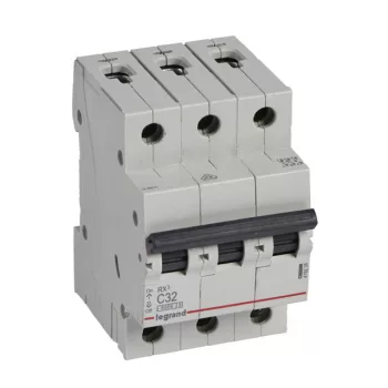   Legrand, RX3, 419238, Kismegszakító 3P,32A, C karakterisztika, 6 kA, RX3 (Legrand 419238)