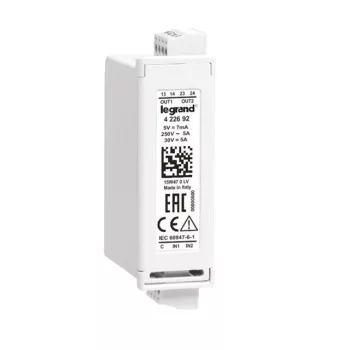   Legrand 422692 2 optocsatolós digitális bemenet és 2 potenciálfüggetlen NO relé kimenet 5 A 250 V~ Advanced forrásátkapcsoló automatikához ( Legrand 422692 )