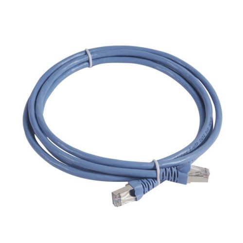 Legrand 632761 patch kábel RJ45-RJ45 Cat6 árnyékolt (F/UTP) PVC 2 méter világos kék d: 6mm AWG26 Linkeo ( Legrand 632761 )