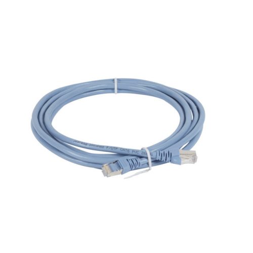 Legrand 632762 patch kábel RJ45-RJ45 Cat6 árnyékolt (F/UTP) PVC 3 méter világos kék d: 6mm AWG26 Linkeo ( Legrand 632762 )