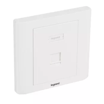   Legrand 632794 Linkeo süllyesztett szerelvény 1xRJ45 keystone port fogadására egyenes fehér burkolattal és kerettel címketartóval ( Legrand 632794 )