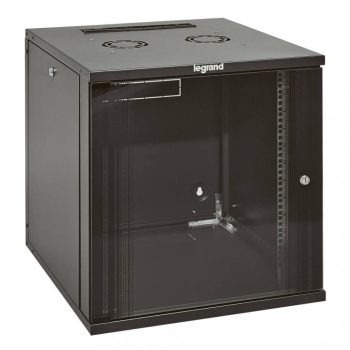   Legrand 646261 fali rackszekrény 19'' 9U MAG: 494 SZÉL: 600 MÉLY: 600 antracit egyrészes üvegajtós lapraszerelt MAX: 27 kg Linkeo ( Legrand 646261 )