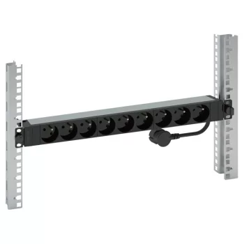   Legrand 646810 elosztósor 19"/1U normál KIM:9xFR-francia szabvány TÁP: háztartási -2P+F 16A 3 méter ( Legrand 646810 )