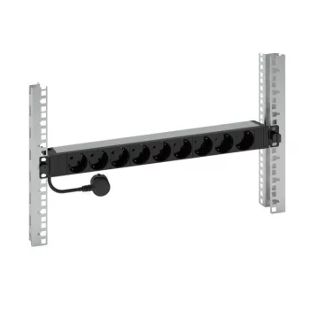   Legrand 646812 elosztósor 19"/1U normál KIM:9xSHK-gyermekvédett TÁP: háztartási -2P+F 16A 3 méter ( Legrand 646812 )