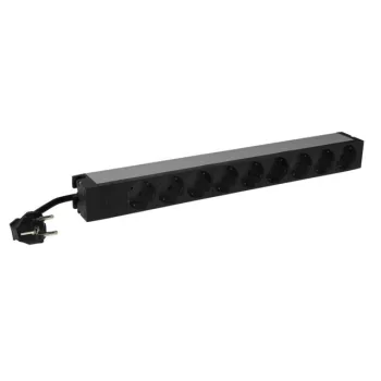   Legrand 646821 elosztósor 19"/1U jelzőlámpás KIM:9xSHK-gyermekvédett TÁP: háztartási -2P+F 16A 3 méter ( Legrand 646821 )