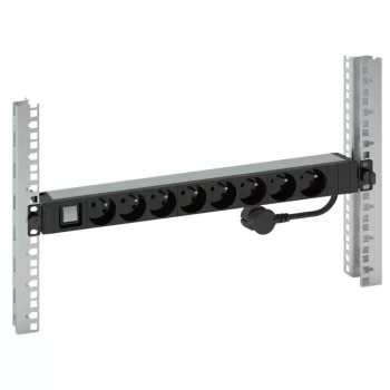   Legrand 646822 elosztósor 19"/1U állapotjezős kapcsolóval KIM:8xFR-francia szabvány TÁP: háztartási -2P+F 16A 3 méter ( Legrand 646822 )