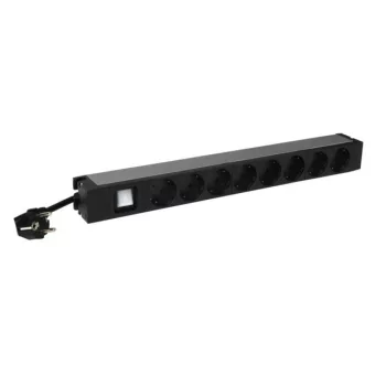   Legrand 646823 elosztósor 19"/1U állapotjezős kapcsolóval KIM:8xSHK-gyermekvédett TÁP: háztartási -2P+F 16A 3 méter ( Legrand 646823 )
