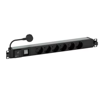   Legrand 646836 elosztósor 19"/1U túlfeszültség-védelemmel KIM:6xSHK-gyermekvédett TÁP: háztartási -2P+F 16A 3 méter ( Legrand 646836 )