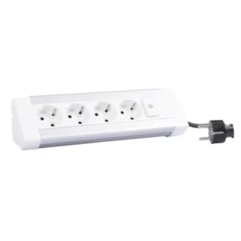   Legrand 653560 Asztali elosztósor 4x2P+F, ellenőrzőfényes BE/KI kapcsolóval előszerelt, vezetékezett ( Legrand 653560 )