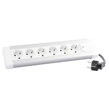   Legrand 653561 Asztali elosztósor 6x2P+F, ellenőrzőfényes BE/KI kapcsolóval előszerelt, vezetékezett ( Legrand 653561 )