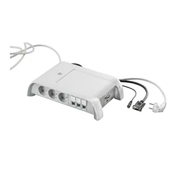   Legrand 653577 Asztali elosztóállomás, 7x2P+F, Switch 6 portos, 1xHD15, 1xjack, 1xVGA ( Legrand 653577 )