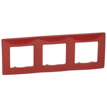   Legrand Niloé 665023 3-as piros keret függőleges és vízszintes elhelyezéssel (Legrand 665023)
