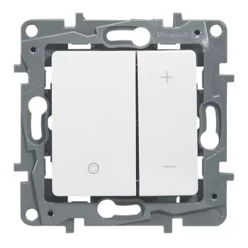   Legrand 665114 Niloé fényerőszabályzó 3-400W fehér, izzó, halogén, dimmelhető kompakt fénycső, dimmelhető LED, 2 vez ( Legrand 665114 )