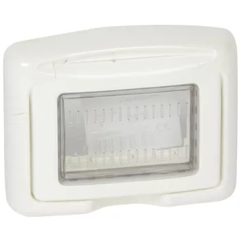   Legrand 680632 Plexo 55 keret membrános csapófedéllel, 3 modulos, Program Mosaichoz, fehér ( Legrand 680632 )
