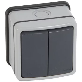   Legrand 684604 Plexo 66 kettős váltóérintkezős kapcsoló falon kívüli ( Legrand 684604 )