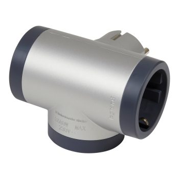   Legrand 694523 Hármas elágazású 2P+F elosztódugó, 16A, alumínium (Legrand 694523)