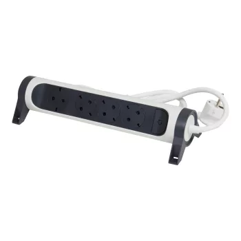   Legrand 694536 Elosztósor Premium 4x2P+F forgatható, 3 m vezetékkel, fehér (Legrand 694536)