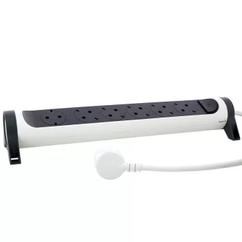   Legrand 694539 Elosztósor Premium 6x2P+F forgatható, 3 m vezetékkel, fehér (Legrand 694539)