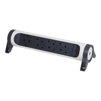   Legrand 694544 Elosztósor Premium 4x2P+F forgatható, vezeték nélkül, fehér (Legrand 694544)