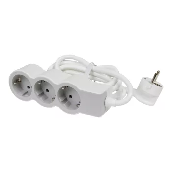   Legrand 694549 Elosztósor Standard 3x2P+F, 1,5 m vezetékkel, fehér-szürke (Legrand 694549)
