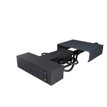   Legrand 694595 Elosztóállomás TV-hez 4x2P+F + 4x2P, 6A, túlfeszültség-védelemmel, 2 m vezetékkel, fekete (Legrand 694595)