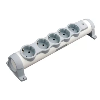   Legrand 694631 Ötös hosszabbító 1.5 méteres kábellel kapcsolóval fehér-szürke , Komfort (Legrand 694631)