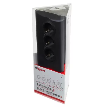   Legrand 694811 Multimédiás asztali elosztósor tablet tartóval 3 x 2P+F + 2 USB-A, fekete ( Legrand 694811 )