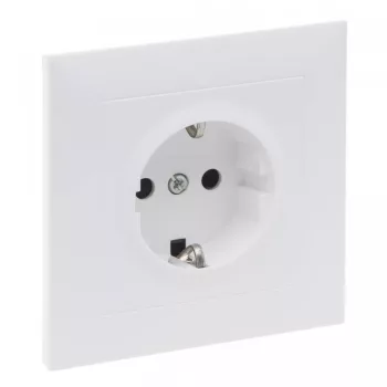   Legrand SUNO 721128 földelt csatlakozóaljzat (dugalj), 2P+F, fehér burkolattal, csavaros bekötés, kerettel, süllyesztett, 16A 250V IP20