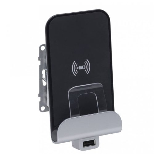 Legrand SUNO 721134 Vezeték nélküli töltőállomás USB-A töltőaljzattal, fehér burkolattal, keret nélkül