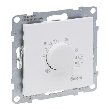   Legrand SUNO 721136 Elektronikus szobatermosztát, fehér burkolattal, csavaros bekötés, keret nélkül, süllyesztett, 8A 250V IP20