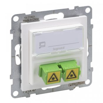   Legrand SUNO 721147 SC/APC Optikai aljzat, fehér burkolattal, keret nélkül