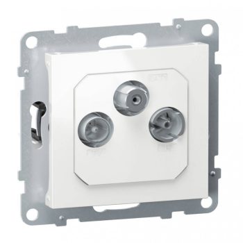   Legrand SUNO 721167 csillagpontos TV-Rádió-SAT csatlakozóaljzat , fehér burkolattal, keret nélkül