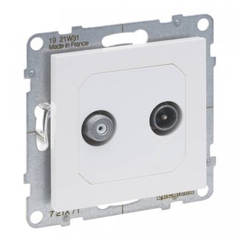   Legrand SUNO 721171 csillagpontos TV-SAT csatlakozóaljzat , fehér burkolattal, keret nélkül