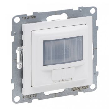   Legrand SUNO 721176 Mozgásérzékelős kapcsoló, 3 - 250 W (izzó, halogén, LED) 120°, 2 vezetékes, fehér burkolattal, keret nélkül, süllyesztett, IP20